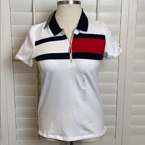 NWT Tommy Hilfiger zip down heritage polo size L